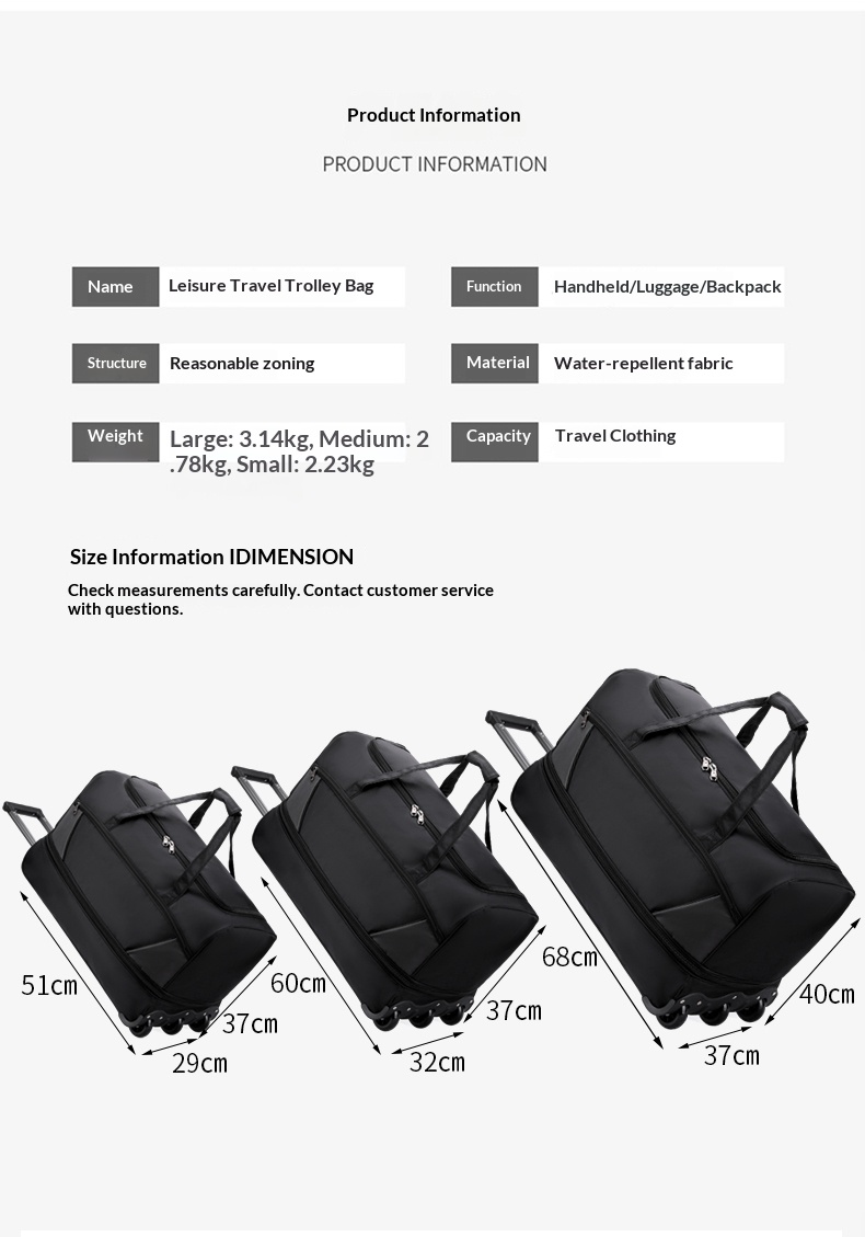 FLPN-917-1 Bolsas de viaje para equipaje de negocios para viajes cortos