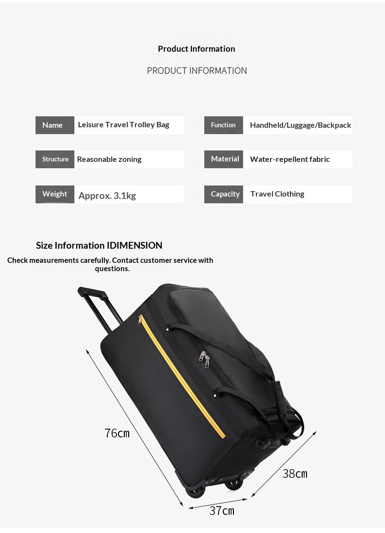 FLPN-7510-1Bolsa de viaje plegable de tela Oxford a rayas de gran capacidad