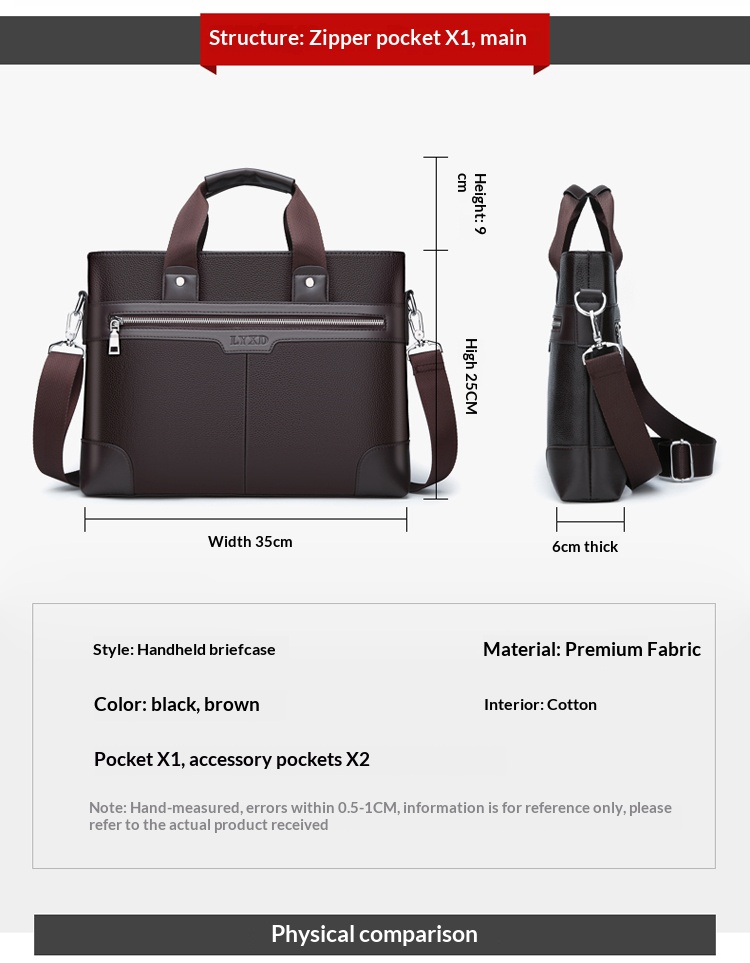 Bolso maletín de cuero PU JMR882-3