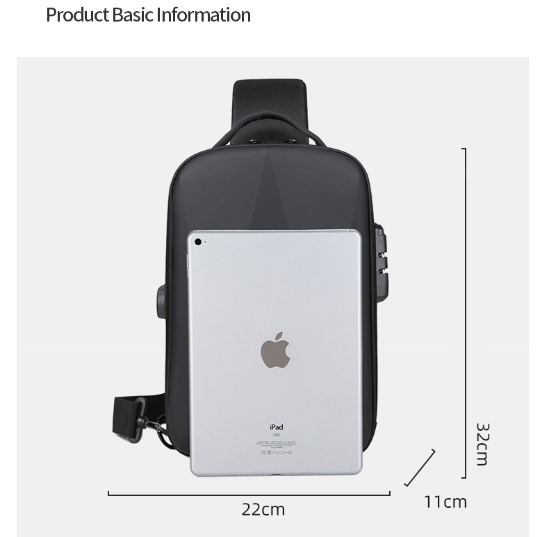 BLH4-4 Bolso bandolera de negocios impermeable con bandolera