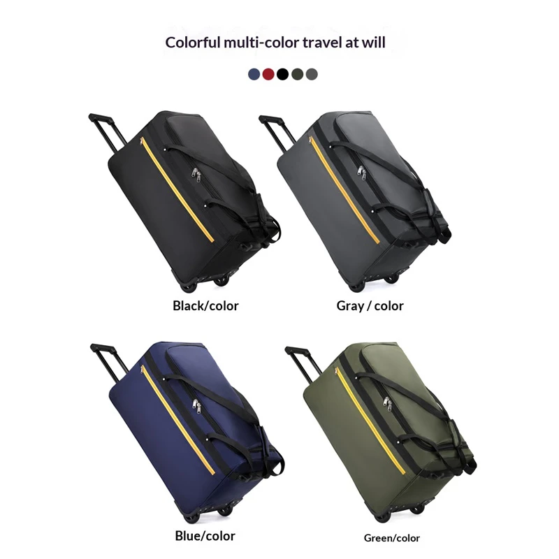 FLPN-7510-1Bolsa de viaje plegable de tela Oxford a rayas de gran capacidad