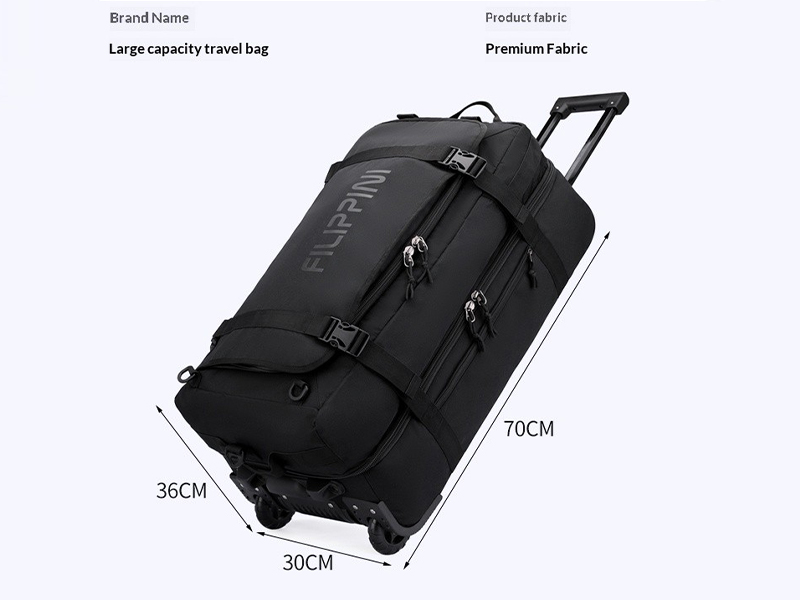 FLPN-7550 Bolso de lona con ruedas de gran capacidad, impermeable y de moda