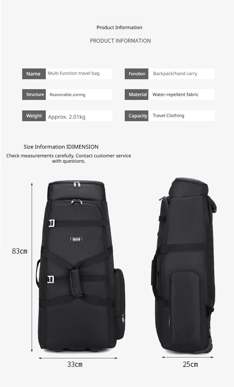 FLPN-2508-3 Bolsa de lona de viaje con carrito personalizada extra grande